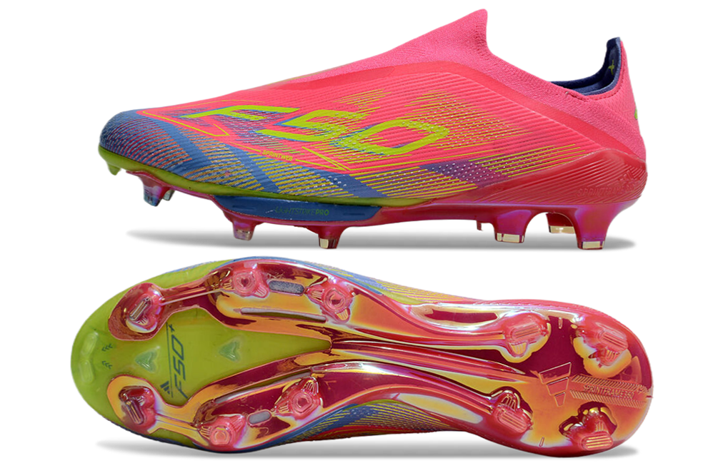 adidas F50 Elite Laceless FG — Blue Fusion / Lucid Lemon / Lucid Pink