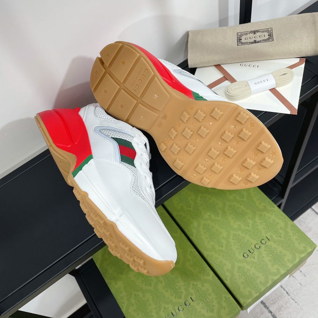 GUCCI RHYTON–STYLE WEB – WHITE / RED / GREEN