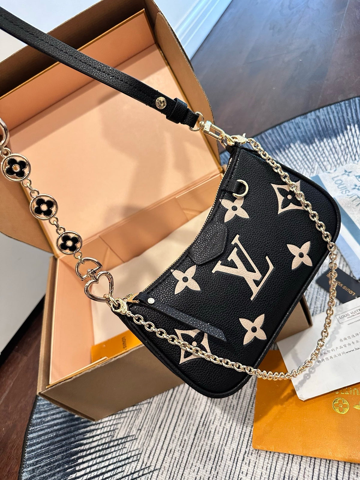 Louis Vuitton Multi Pochette Accessoires – Bicolor Monogram Empreinte Black/Cream