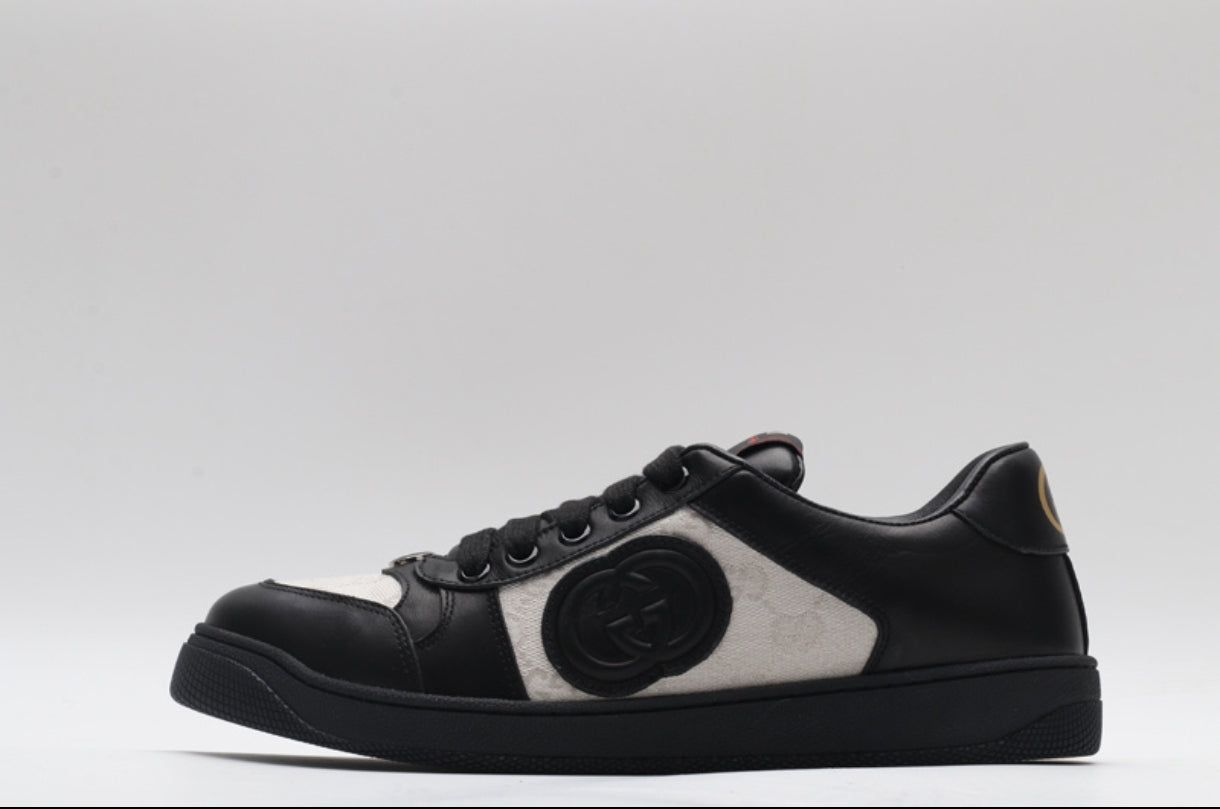 Gucci G74 GG Canvas & Leather Logo-Patch Sneaker