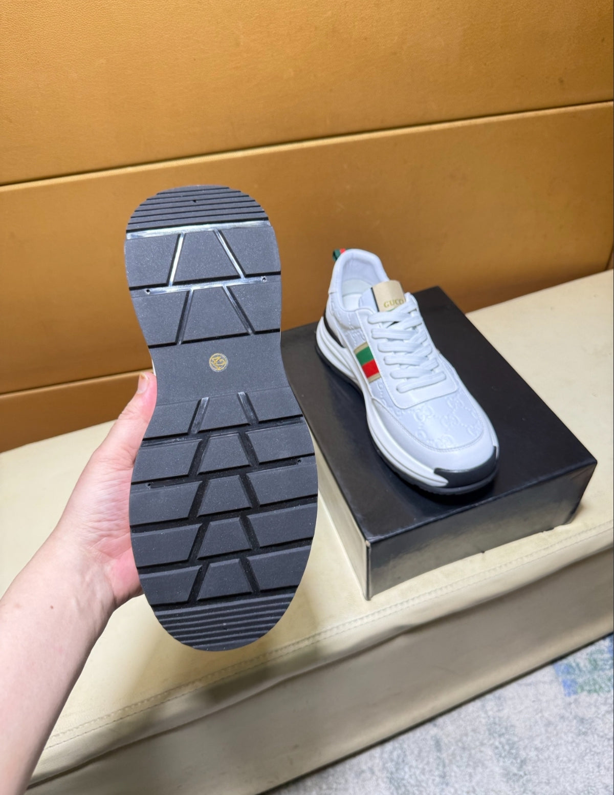 Gucci Re-Web GG Embossed Chunky Sneakers