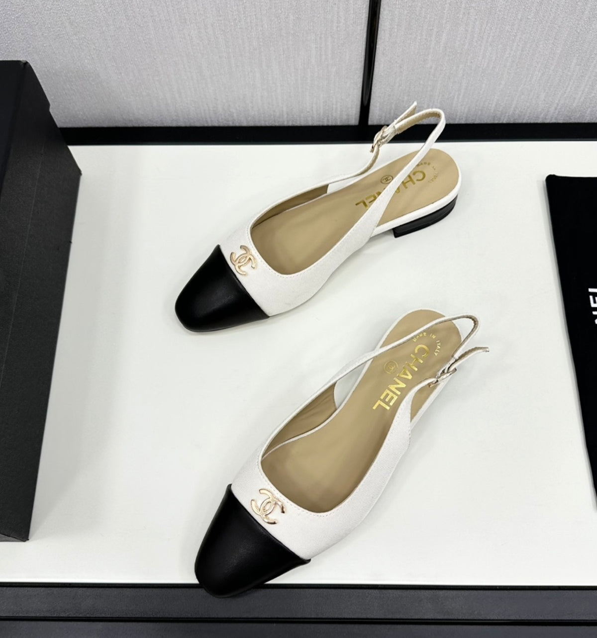 CHANEL Two-Tone CC Slingback