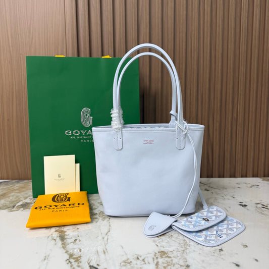 Goyard Anjou Mini – Blanco y Azul Pastel