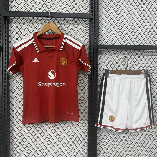 Manchester United Home Jersey 26/27 Kit Infantil