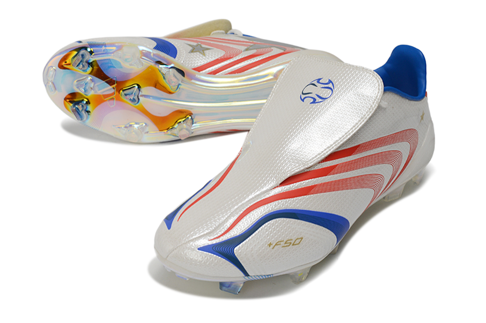ADIDAS F50+ ELITE FG – CLOUD WHITE / SOLAR RED / LUCID BLUE