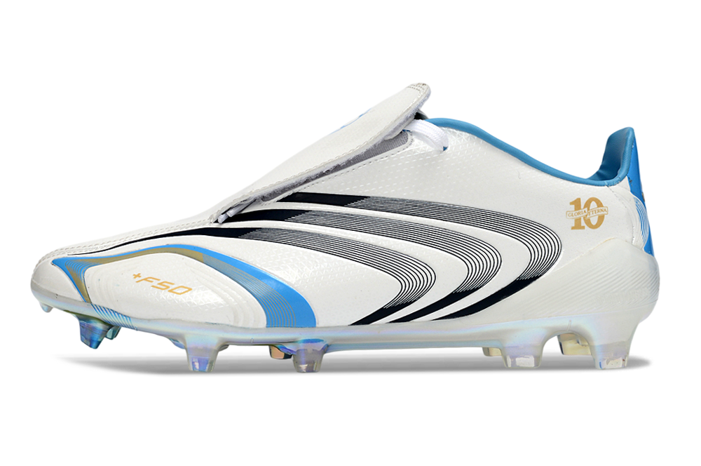 ADIDAS F50+ MESSI-STYLE FG – WHITE / BLACK / BLUE
