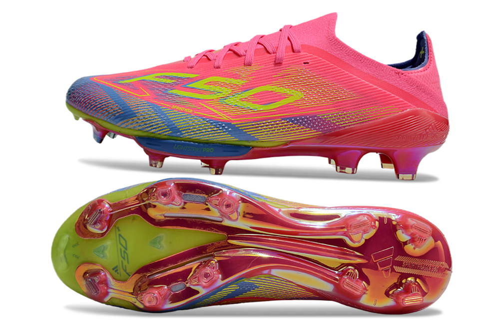 adidas F50 Elite FG — Lucid Pink / Lucid Lemon / Blue Fusion