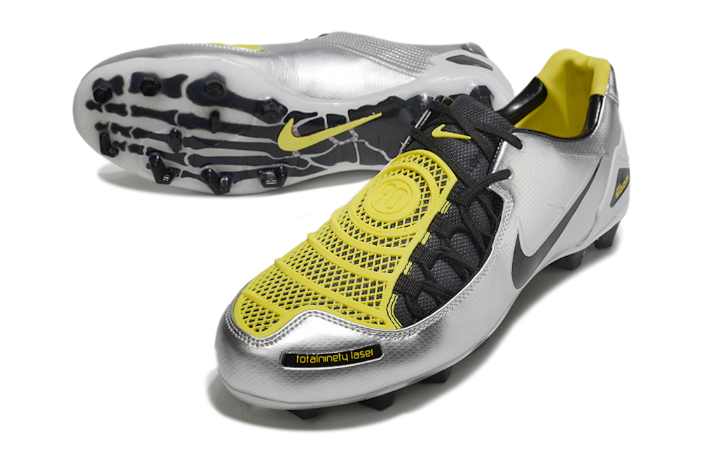 NIKE TOTAL 90 LASER I FG – SILVER / BLACK / YELLOW