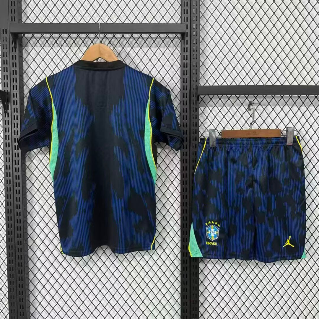 Brasil Away Jersey 2026 - Kit Infantil