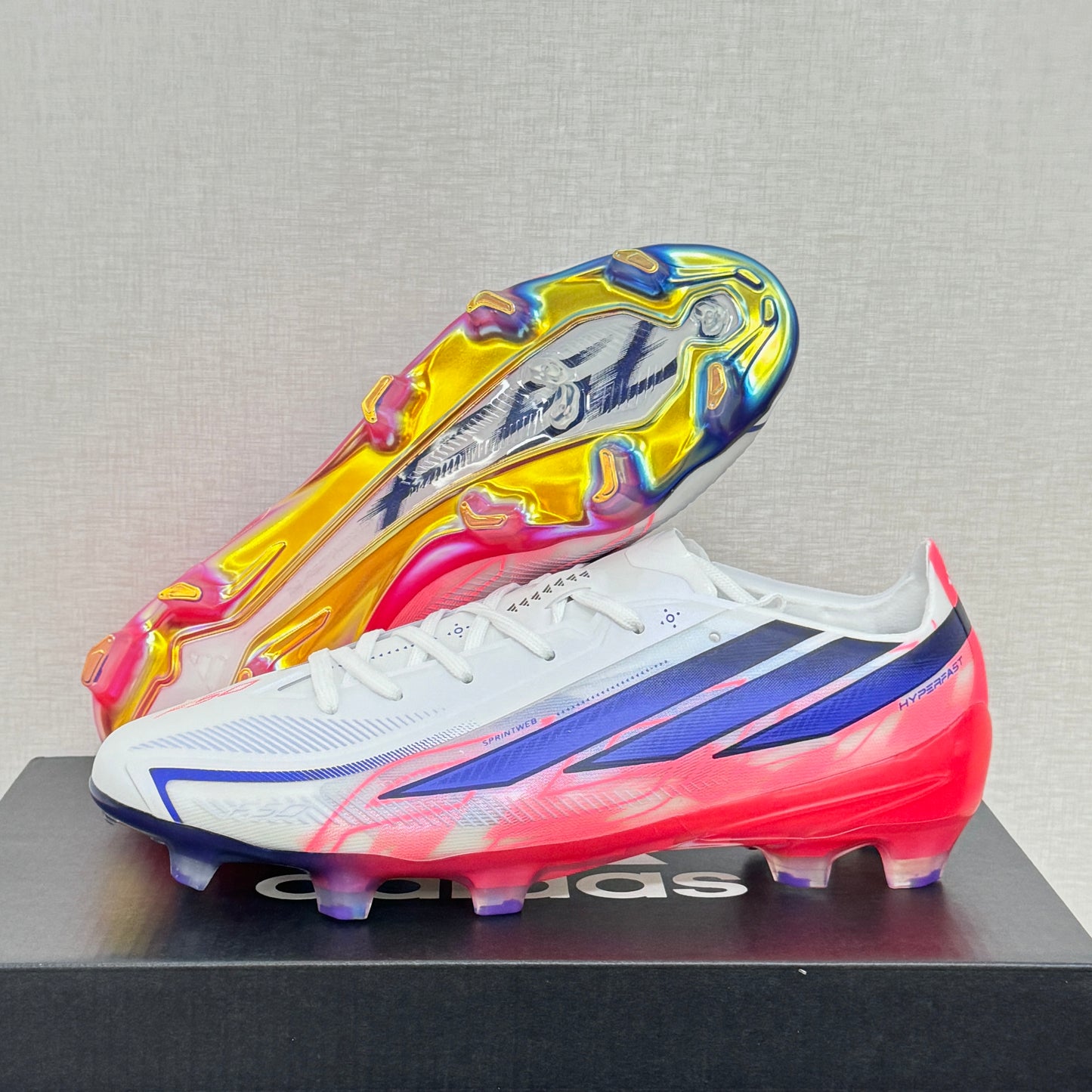 Adidas F50 Elite FG – White / Lucid Blue / Solar Red