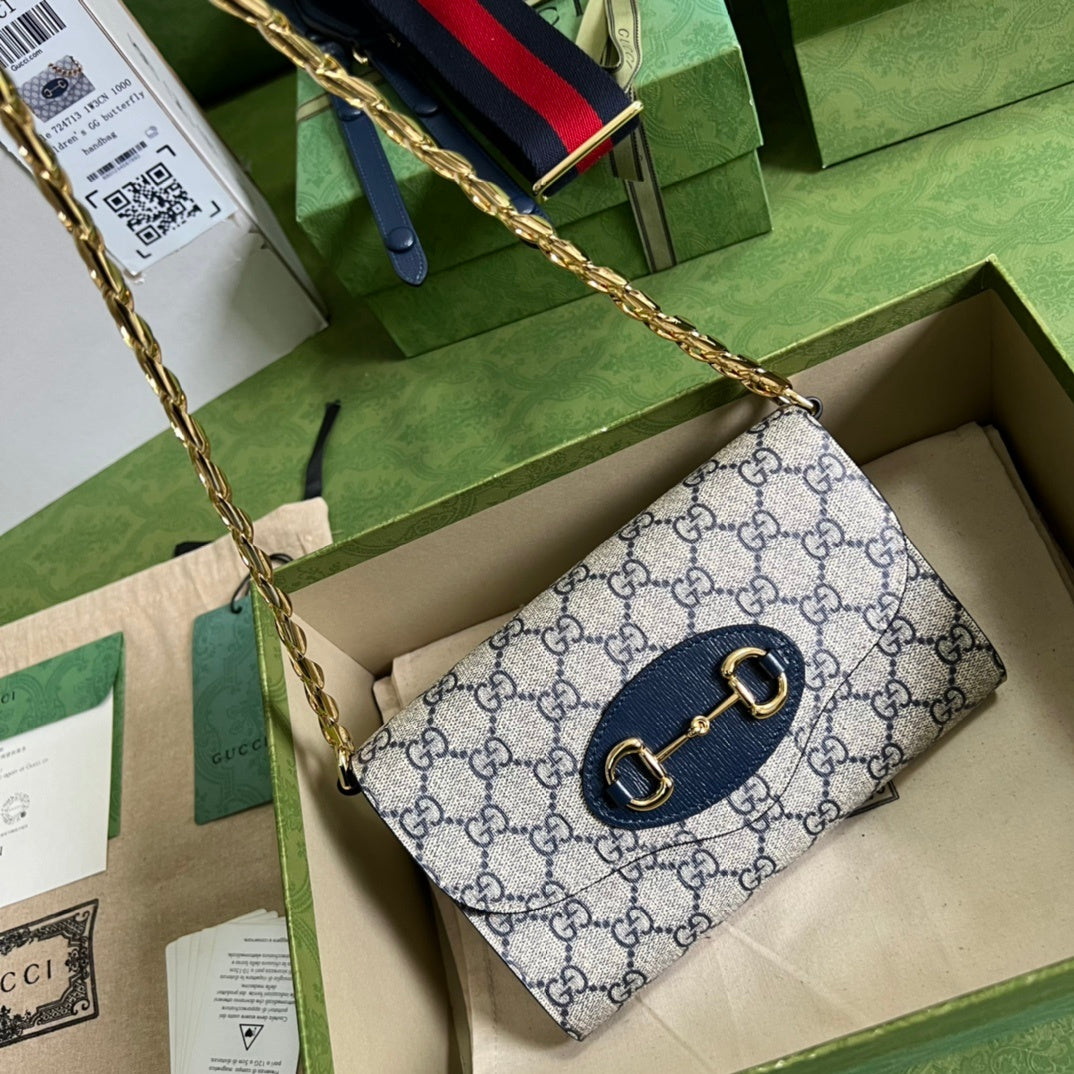 Bolso de hombro pequeño Gucci Horsebit 1955