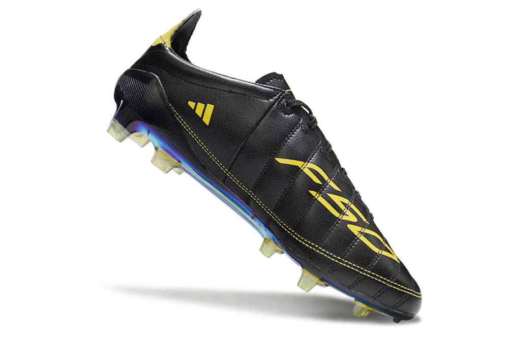 adidas F50 Adizero Leather FG — preto/amarelo Electricity