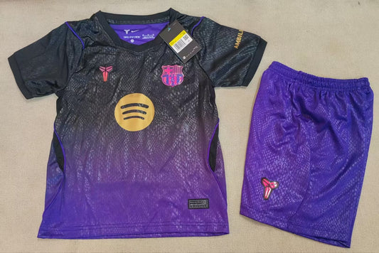FC Barcelona 2025/26 – Kit Infantil 3.º Away Jersey – Kobe Bryant