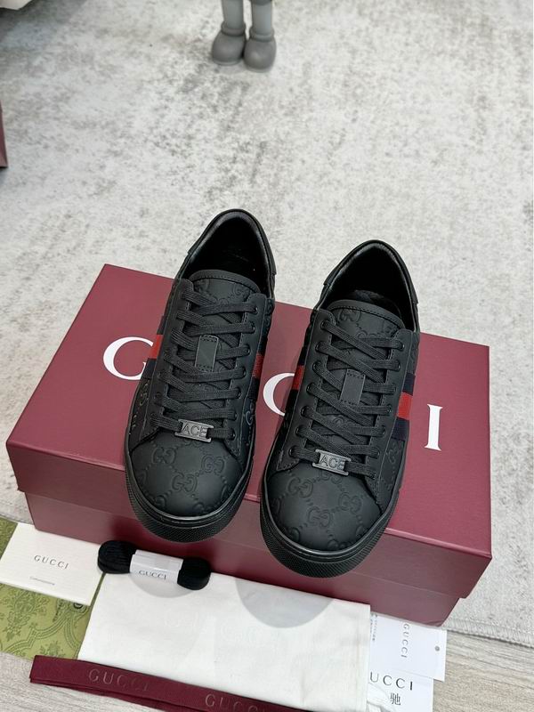 Gucci Ace GG Embossed Leather