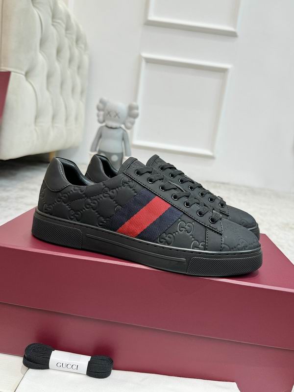 Gucci Ace GG Embossed Leather