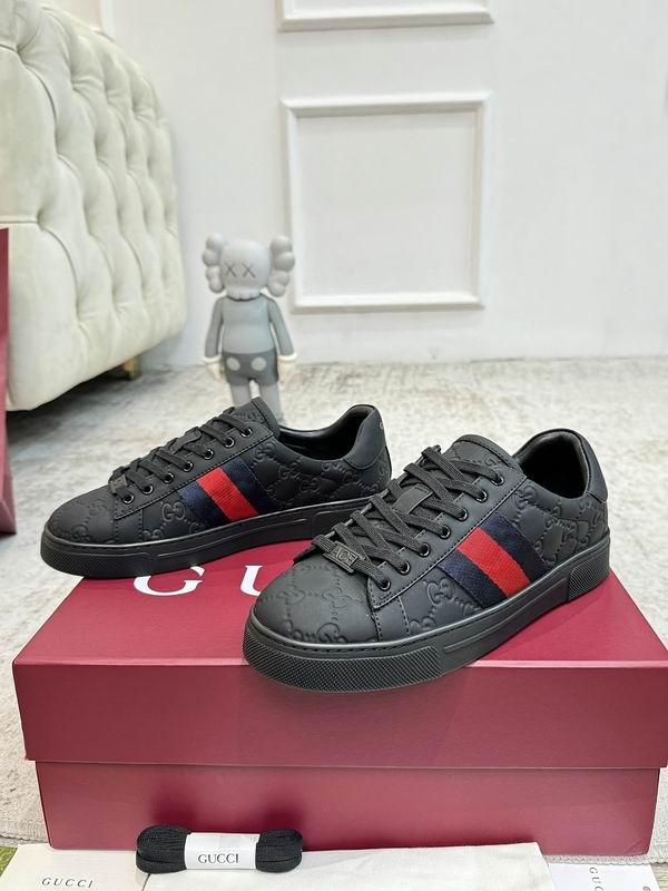 Gucci Ace GG Embossed Leather