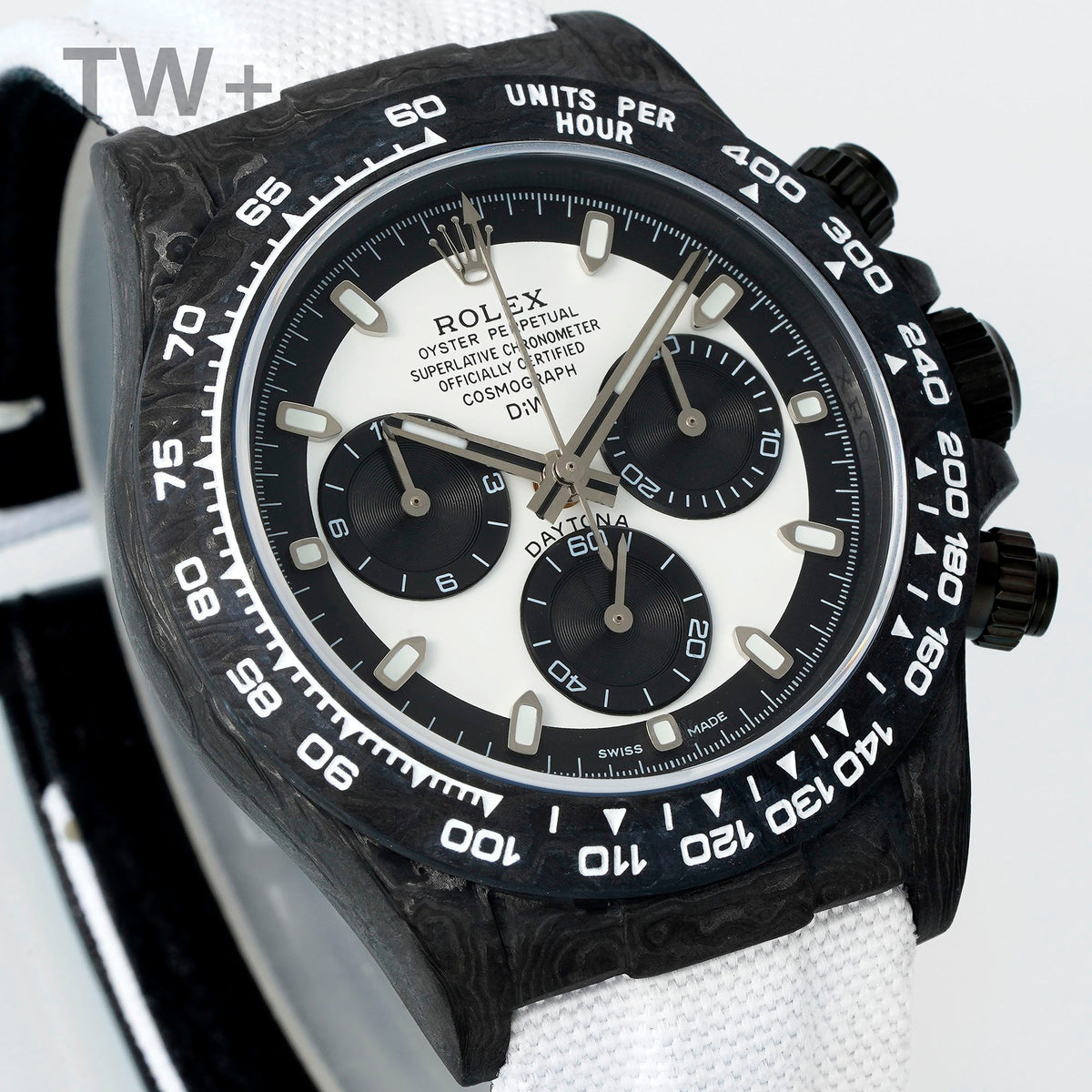 ROLEX DAYTONA DiW CREAM V2 – CARBON / WHITE