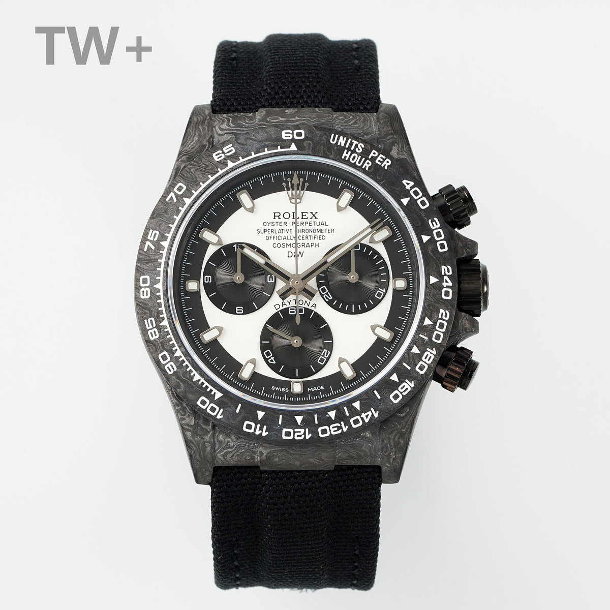 ROLEX DAYTONA DiW CARBON PANDA – BLACK & WHITE