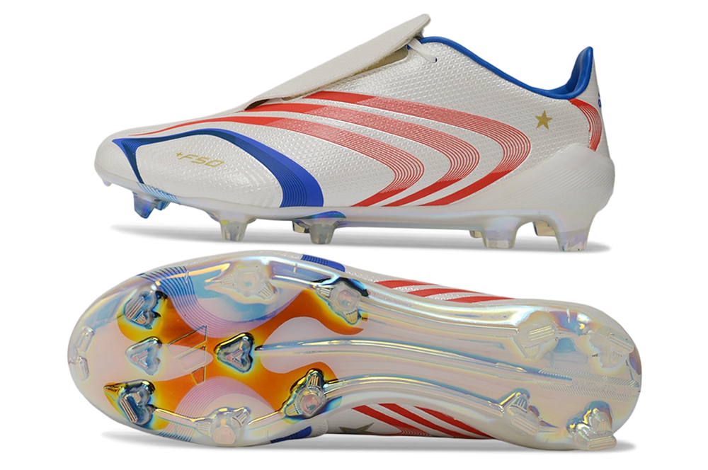 ADIDAS F50+ ELITE FG – CLOUD WHITE / SOLAR RED / LUCID BLUE