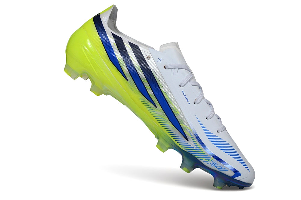 adidas F50 Elite FG, cor Cloud White / Core Black / Solar Yellow