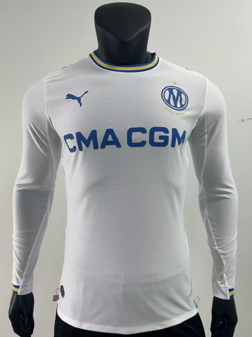 Marseille Home Jersey 26/27 - Versão Jogador Manga Comprida