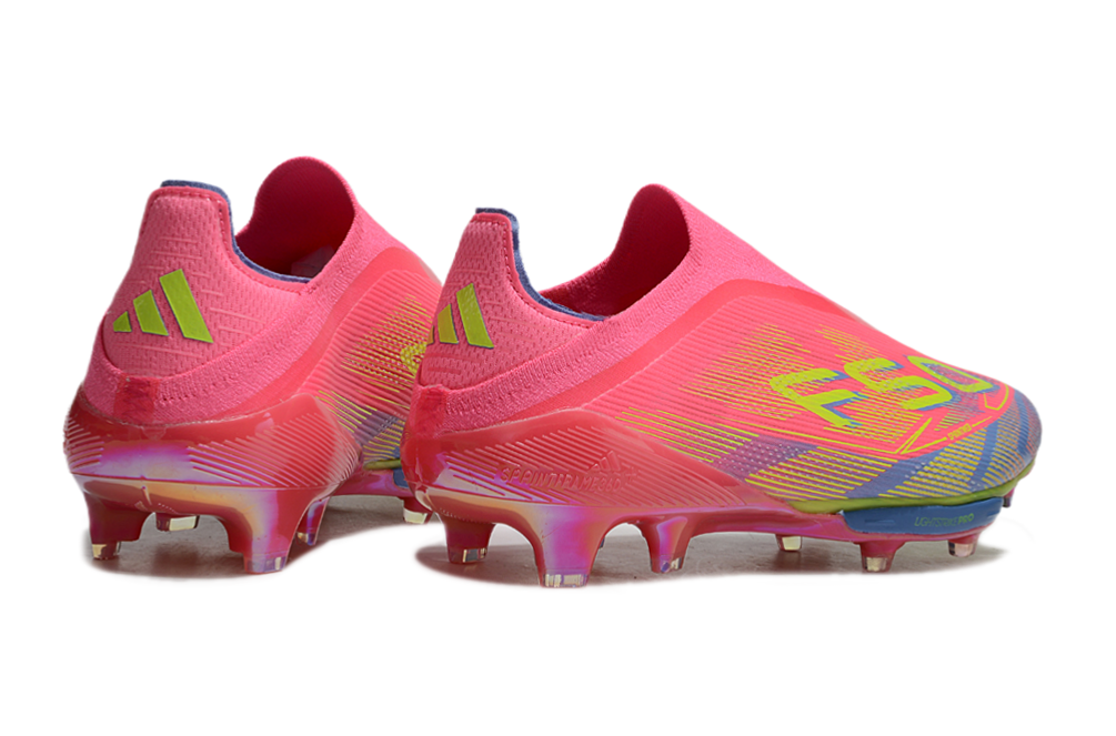 adidas F50 Elite Laceless FG — Blue Fusion / Lucid Lemon / Lucid Pink