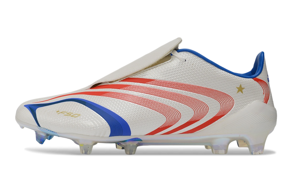 ADIDAS F50+ ELITE FG – CLOUD WHITE / SOLAR RED / LUCID BLUE