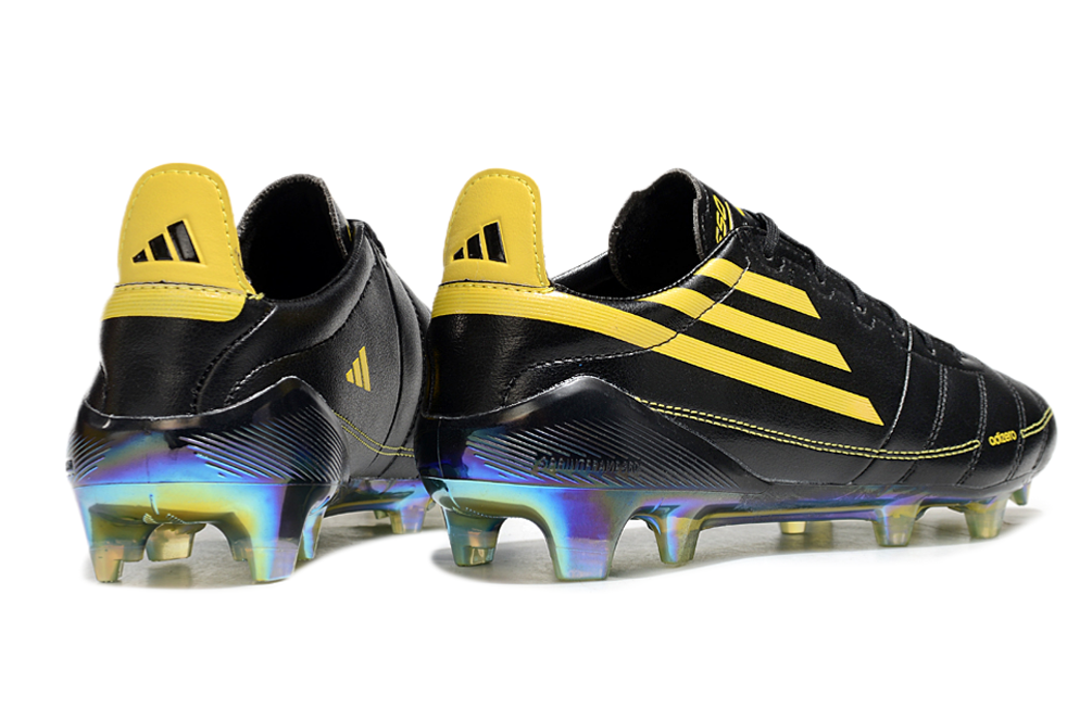 adidas F50 Adizero Leather FG — preto/amarelo Electricity