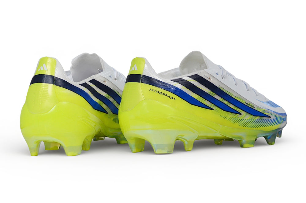 adidas F50 Elite FG, cor Cloud White / Core Black / Solar Yellow