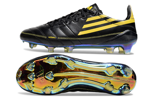 adidas F50 Adizero Leather FG — preto/amarelo Electricity