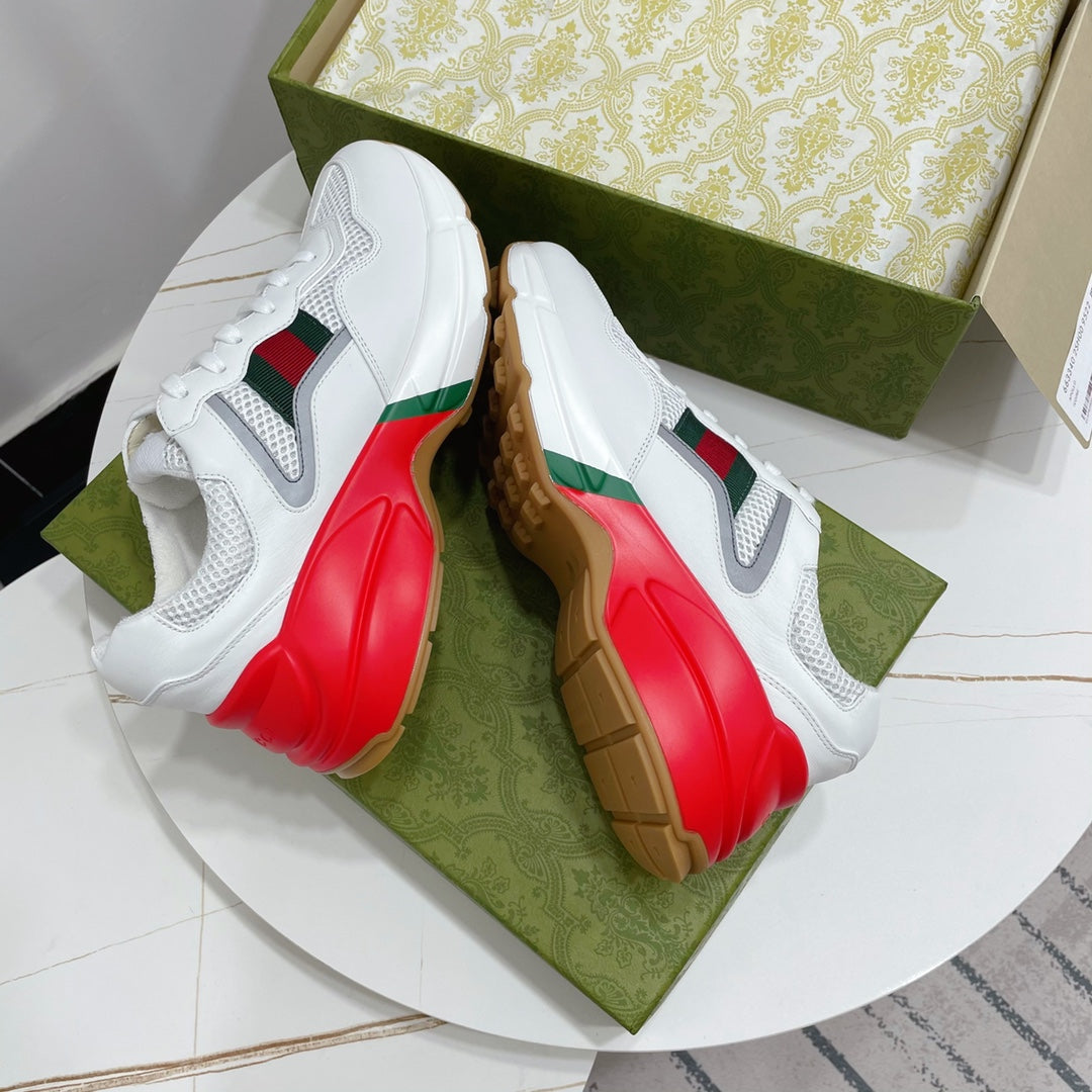 GUCCI RHYTON–STYLE WEB – WHITE / RED / GREEN
