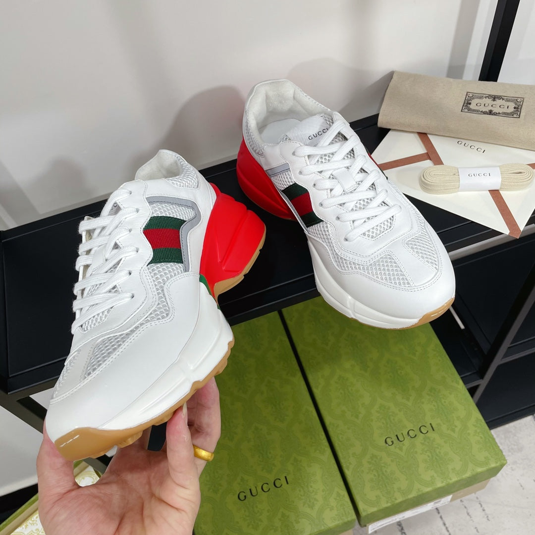 GUCCI RHYTON–STYLE WEB – WHITE / RED / GREEN