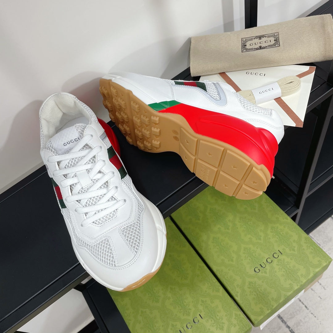 GUCCI RHYTON–STYLE WEB – WHITE / RED / GREEN