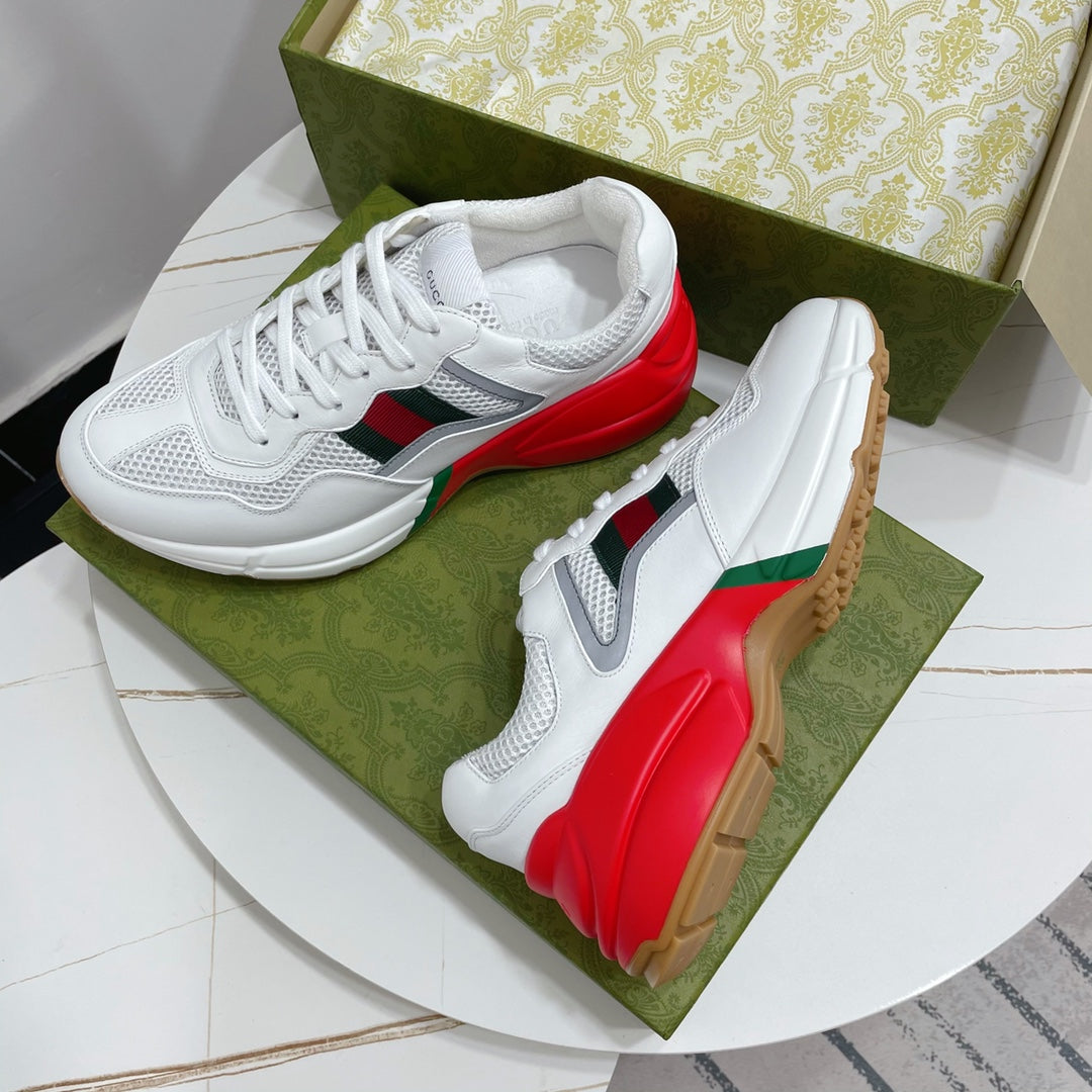 GUCCI RHYTON–STYLE WEB – WHITE / RED / GREEN