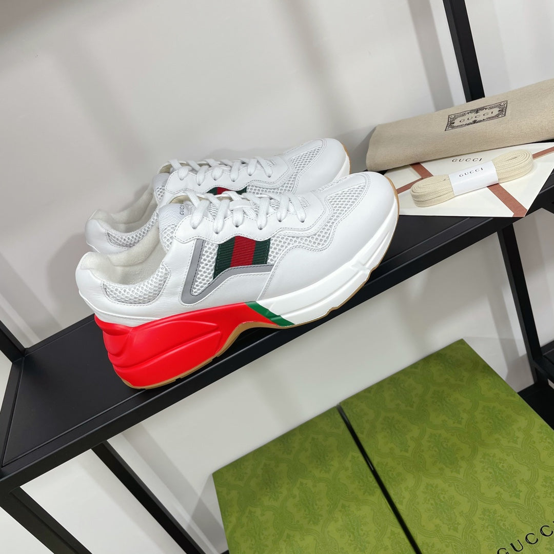 GUCCI RHYTON–STYLE WEB – WHITE / RED / GREEN