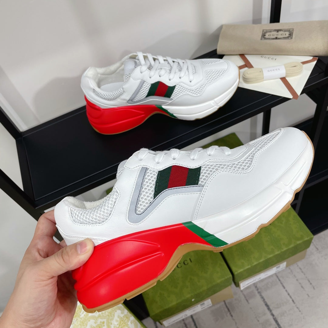 GUCCI RHYTON–STYLE WEB – WHITE / RED / GREEN