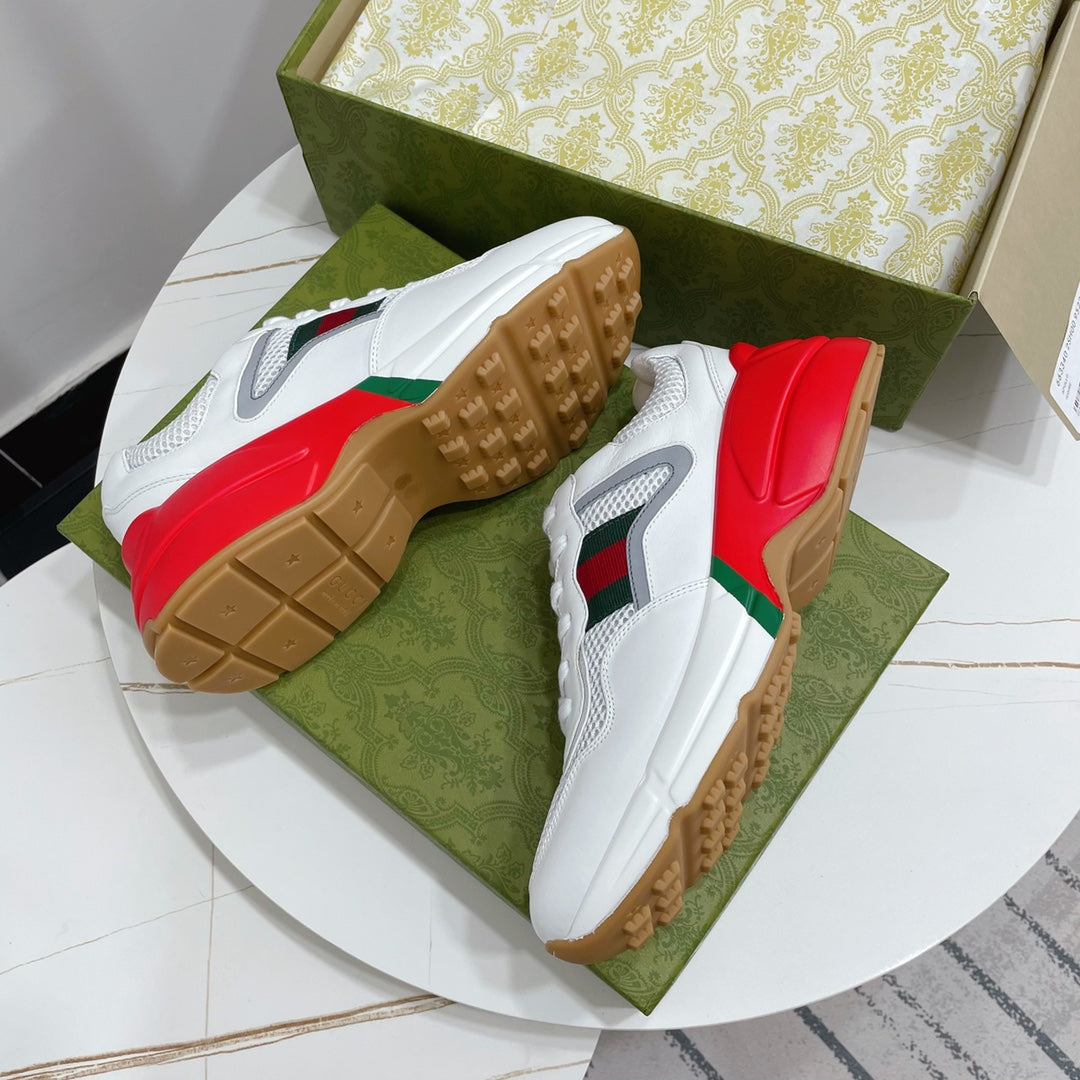 GUCCI RHYTON–STYLE WEB – WHITE / RED / GREEN