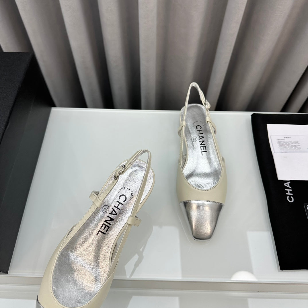 CHANEL Two-Tone Slingback