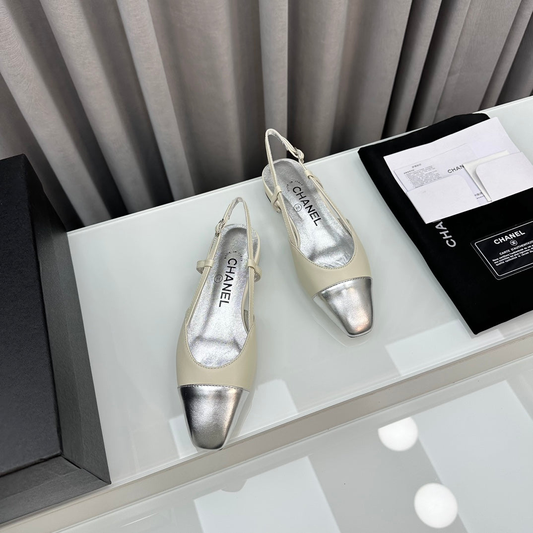 CHANEL Two-Tone Slingback