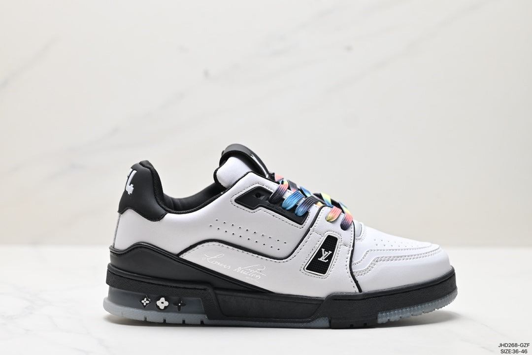 LOUIS VUITTON LV TRAINER–STYLE – WHITE / BLACK / MULTICOLOR