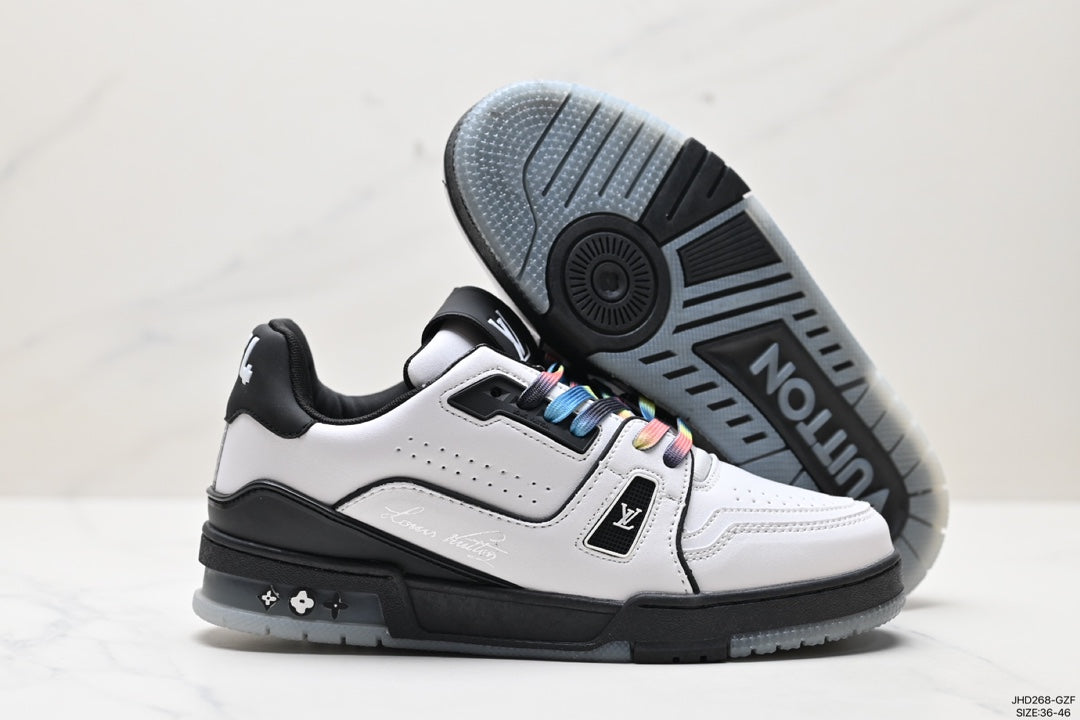 LOUIS VUITTON LV TRAINER–STYLE – WHITE / BLACK / MULTICOLOR