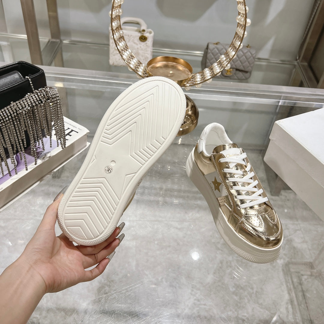 DIOR STAR PLATFORM–STYLE – METALLIC GOLD / WHITE