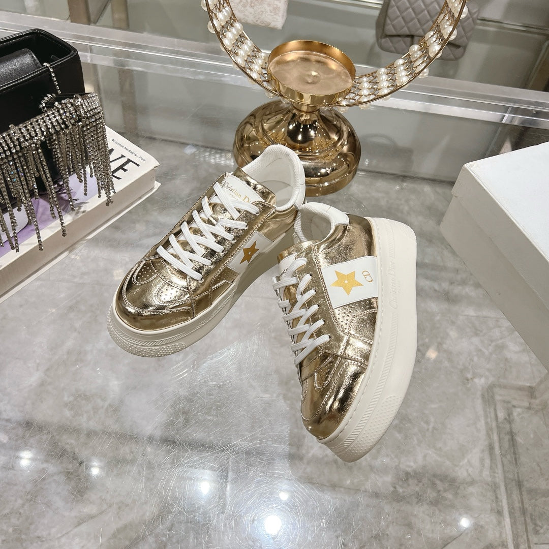 DIOR STAR PLATFORM–STYLE – METALLIC GOLD / WHITE