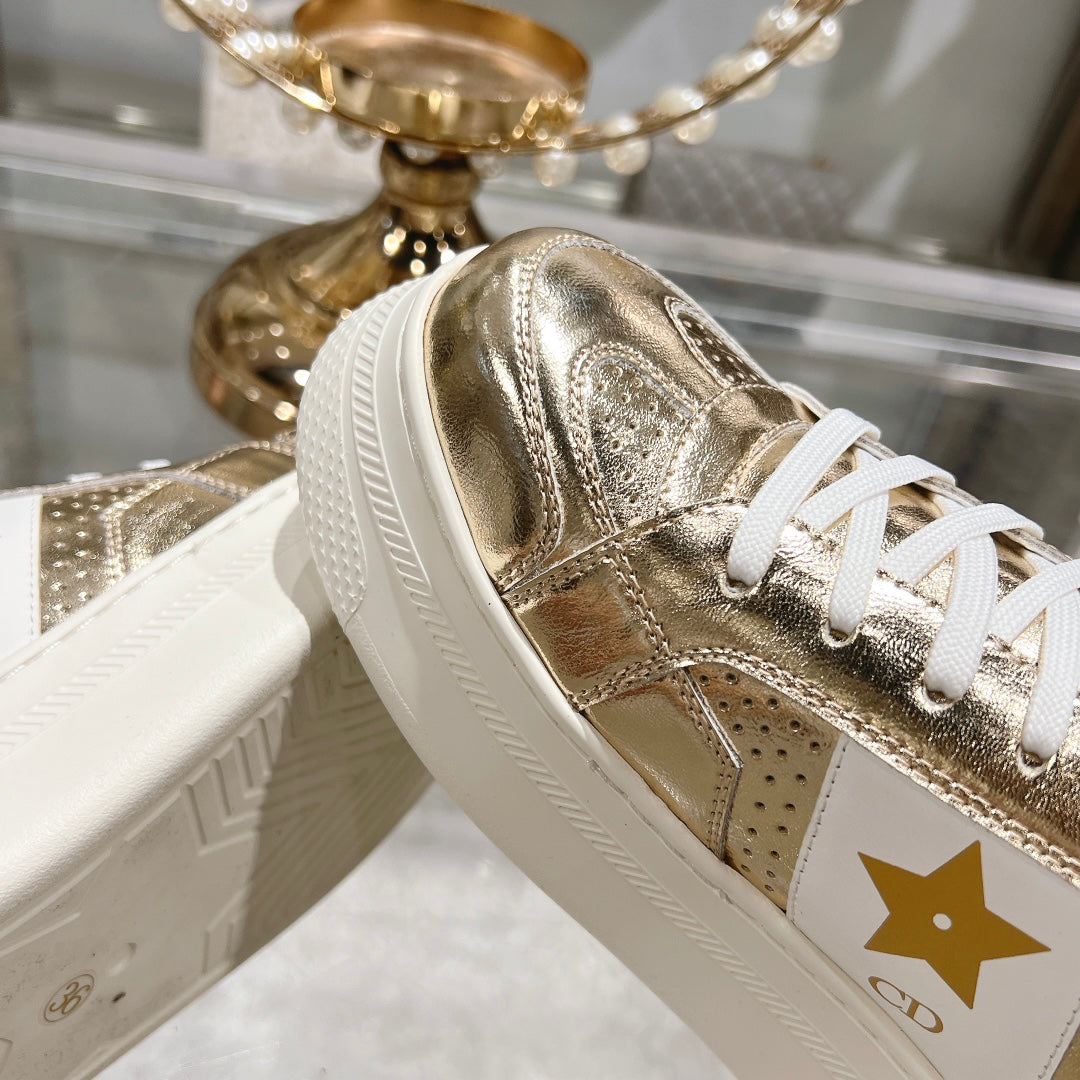 DIOR STAR PLATFORM–STYLE – METALLIC GOLD / WHITE