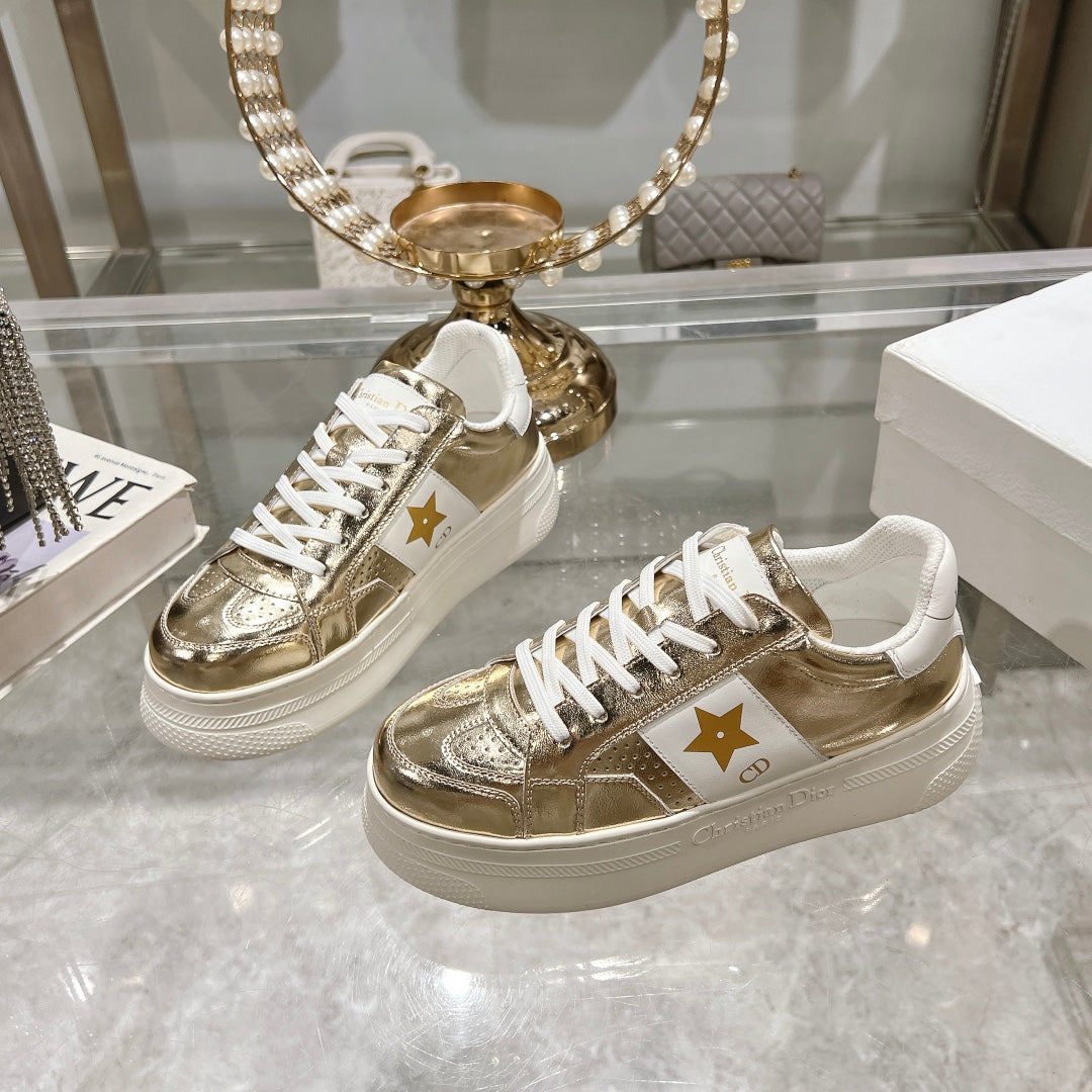 DIOR STAR PLATFORM–STYLE – METALLIC GOLD / WHITE