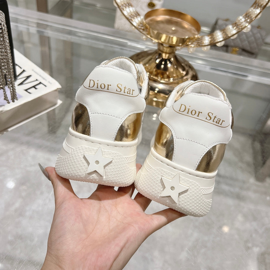 DIOR STAR PLATFORM–STYLE – METALLIC GOLD / WHITE