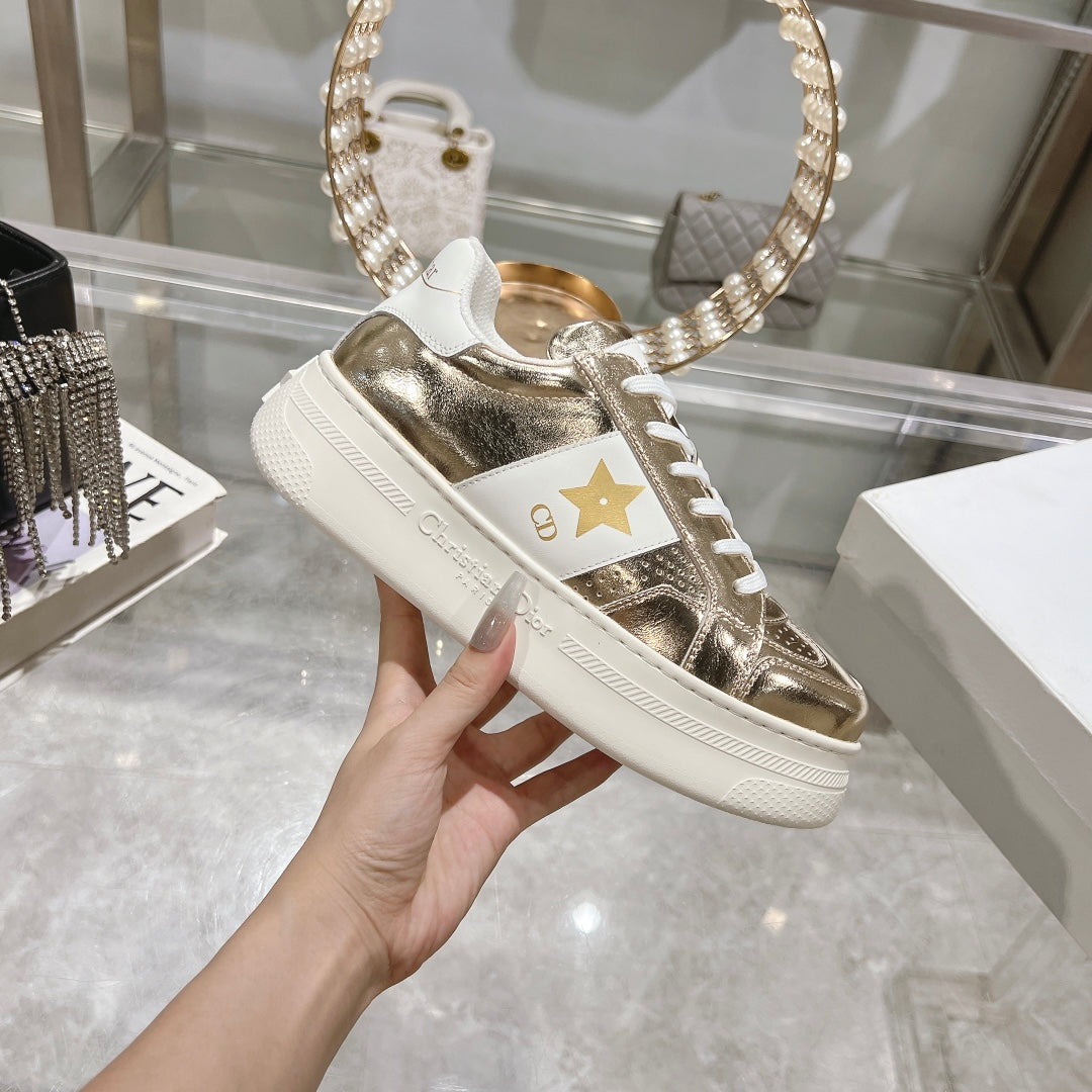 DIOR STAR PLATFORM–STYLE – METALLIC GOLD / WHITE