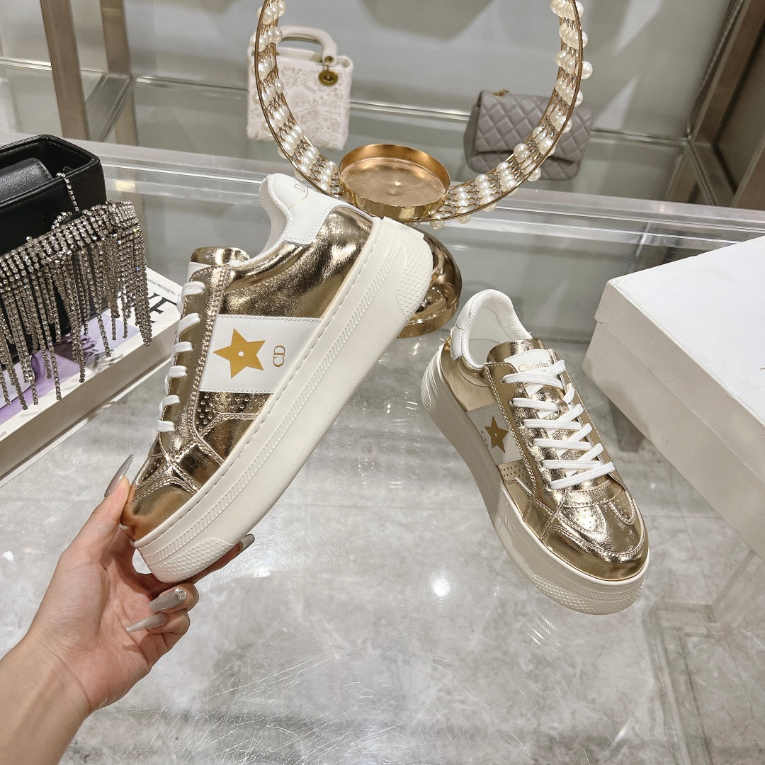 DIOR STAR PLATFORM–STYLE – METALLIC GOLD / WHITE