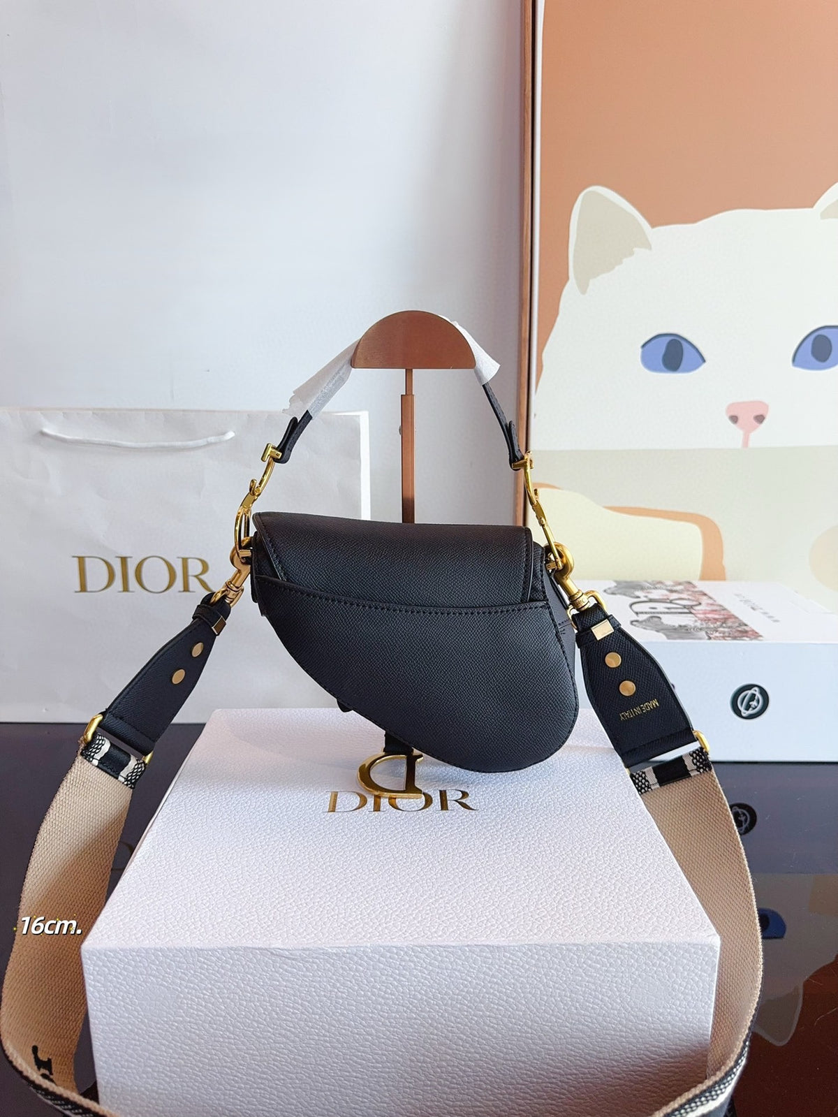 Dior Mini Saddle Bag con asa