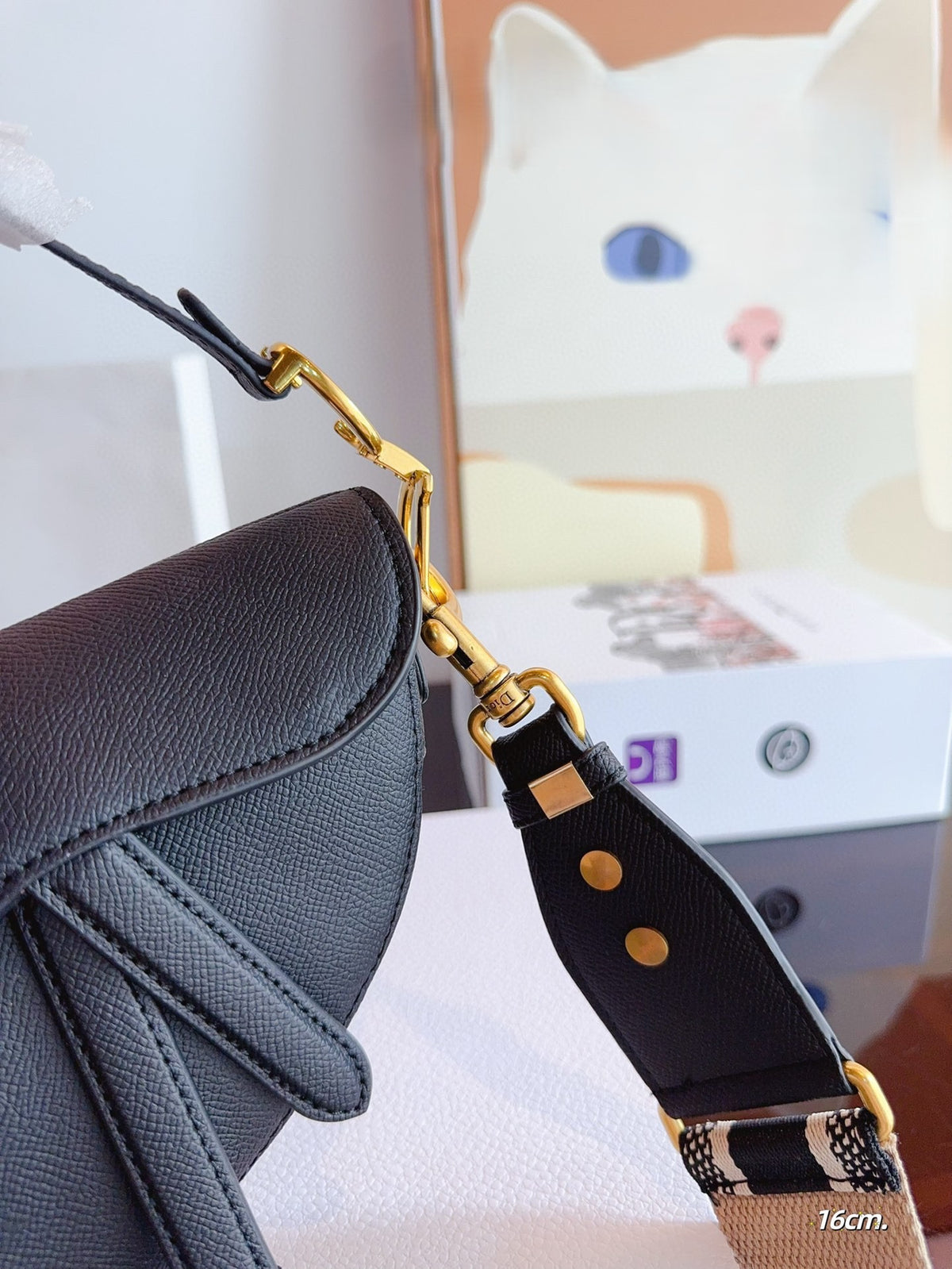 Dior Mini Saddle Bag con asa